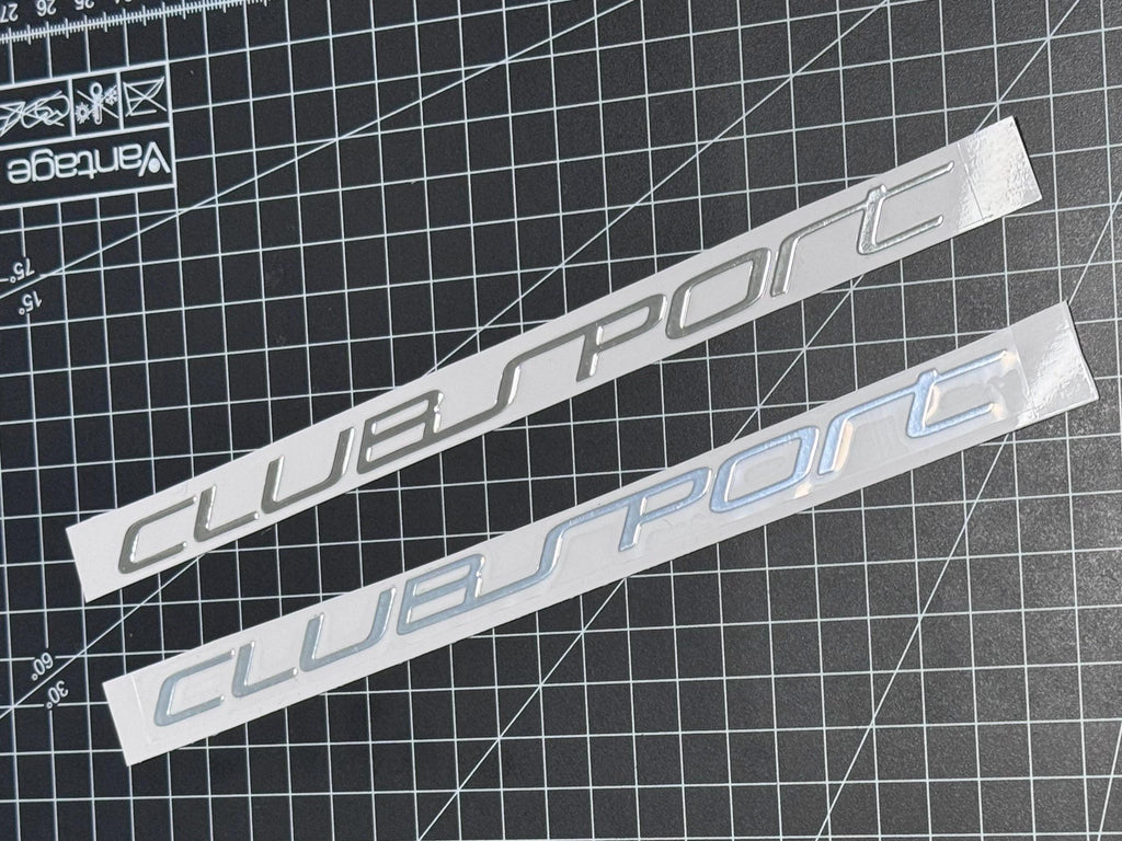 VW Golf GTI Clubsport Metall, Chrom Look  Sticker