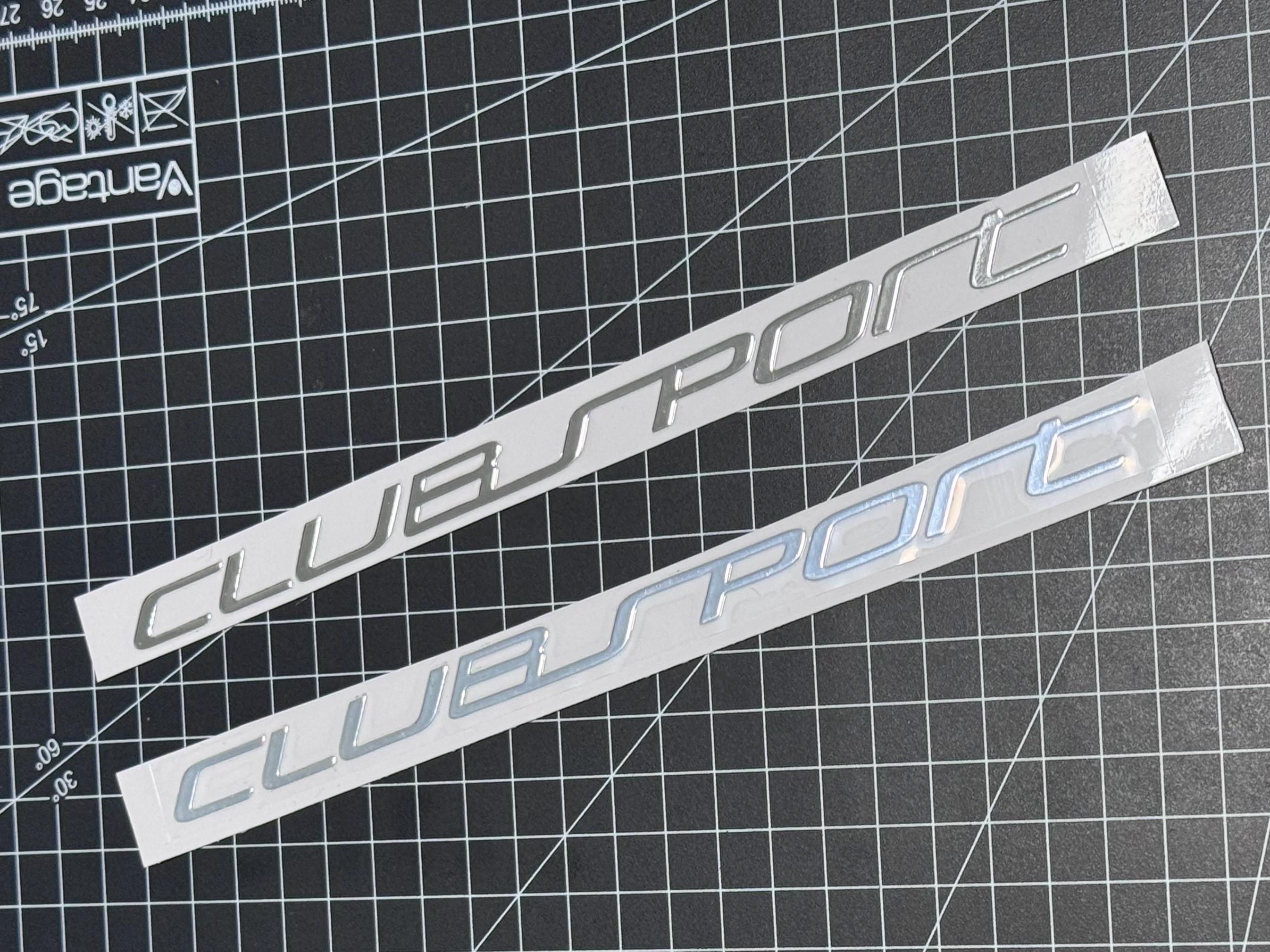 VW Golf GTI Clubsport Metall, Chrom Look  Sticker