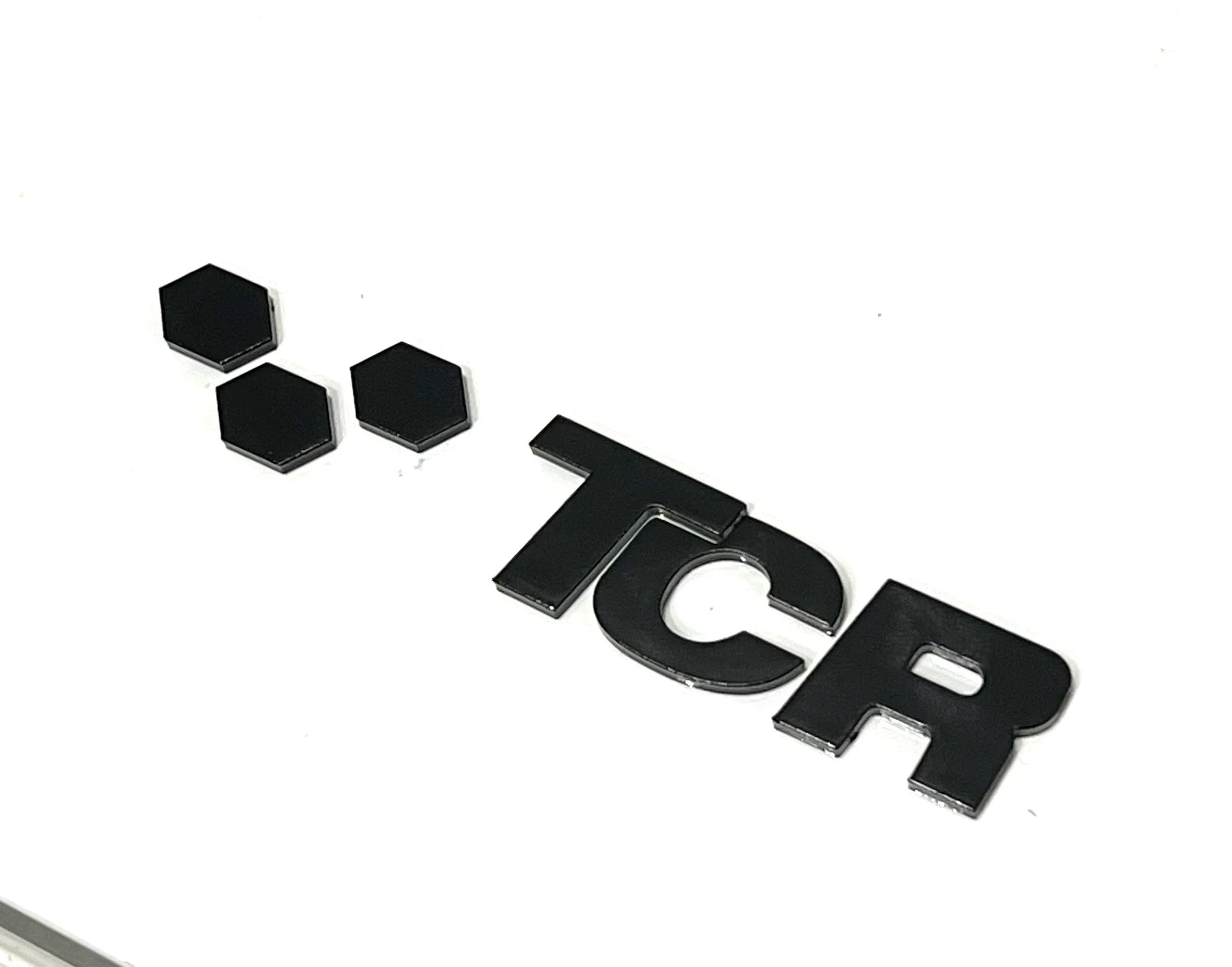 VW Golf GTI TCR Emblem, Logo in Piano Black