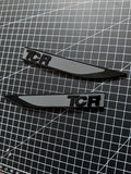 VW Golf 7 GTI TCR Seite Emblem Set in Pure Grey / Piano Black