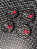 Golf 7,8 Nabenkappen mit TCR Logo in Echt Carbon