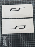 VW Golf 8 GTI Clubsport Facelift Bremssättel Sticker weiß  mit CS Logo in schwarz