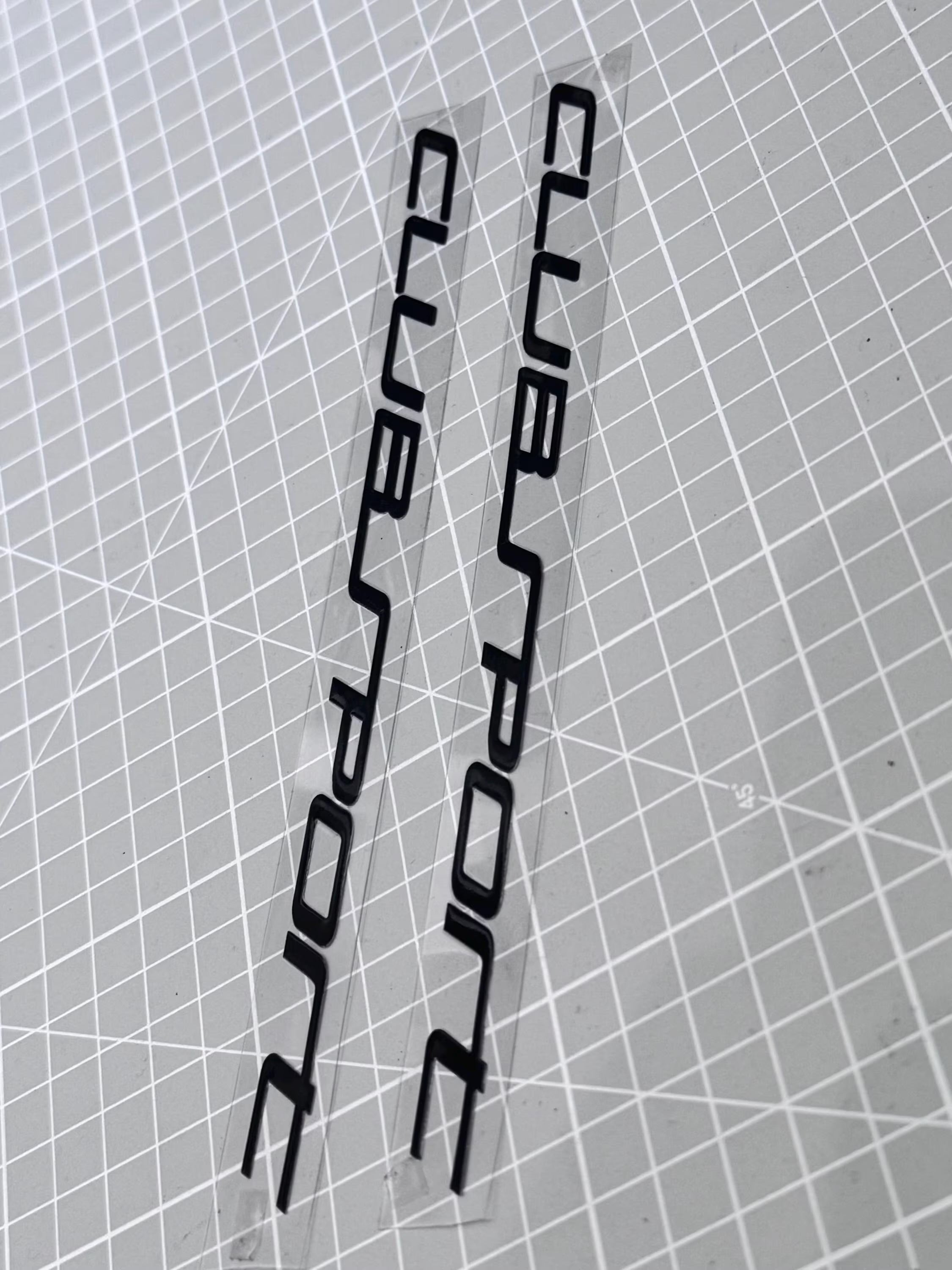 VW Golf GTI Clubsport 3D Sticker in Piano Black